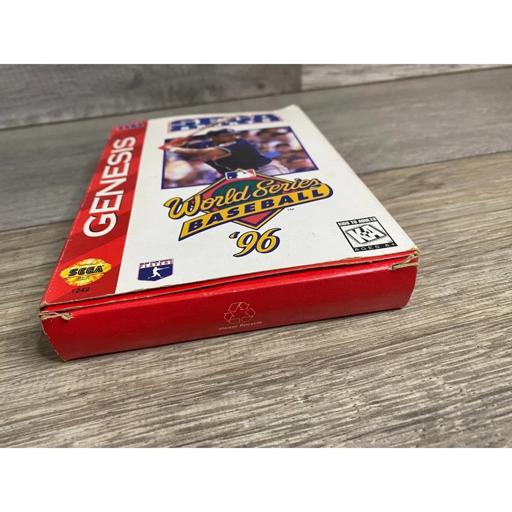 World Series Baseball 96 Sega Genesis 1242‎ With Box and Tray Sports Game MLB